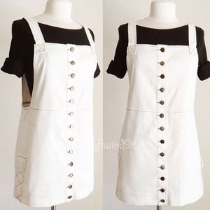 Rehab Pinafore Denim Overall Dress